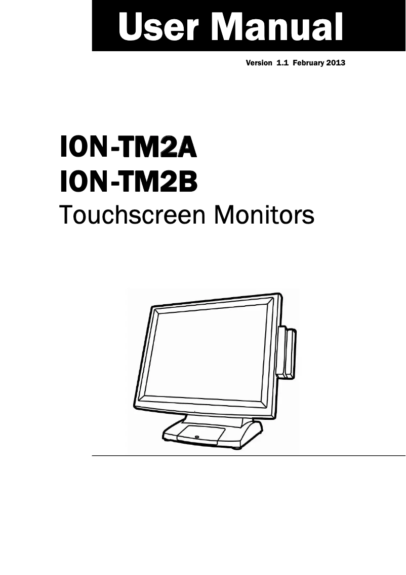 Page 1 of the manual User Manual POS-X ION-TM2B