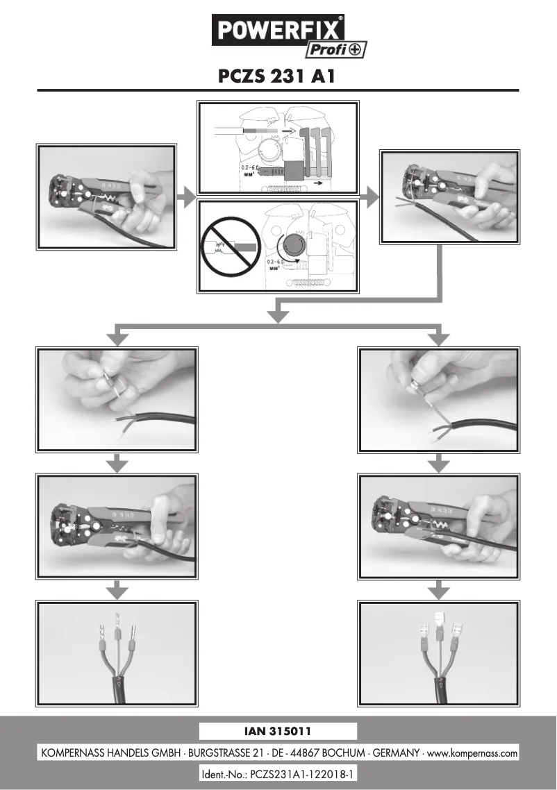 Page 1 de la notice Manuel utilisateur Powerfix IAN 315011