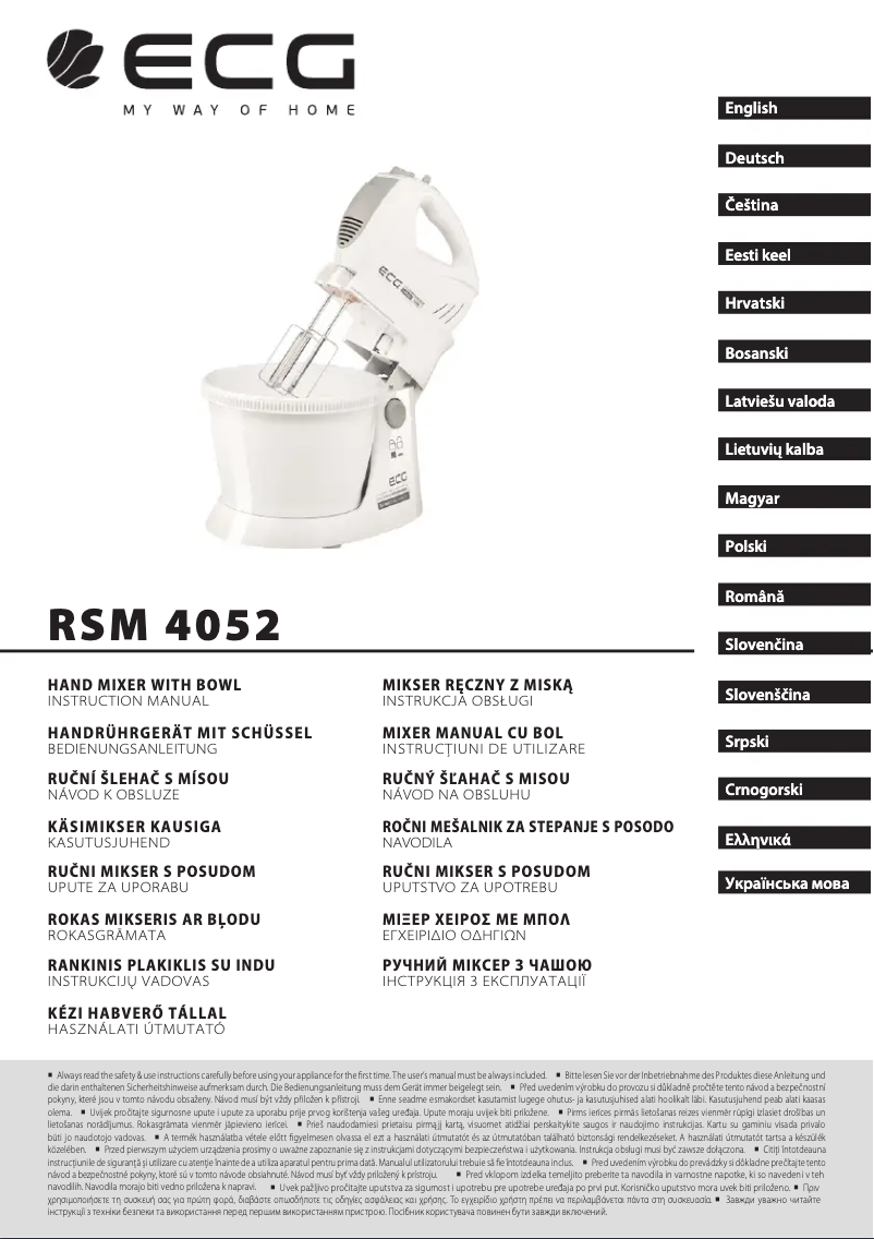 Page 1 de la notice Manuel utilisateur ECG RSM 4052