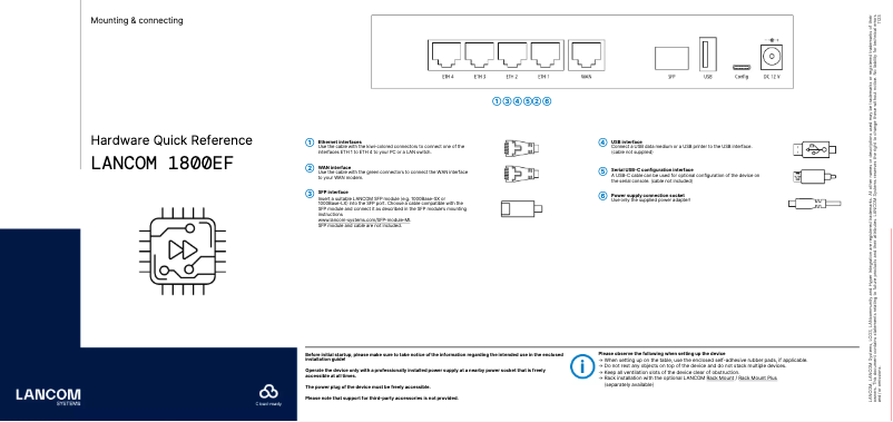 Page n°1 - Manuel utilisateur Lancom 1800EF