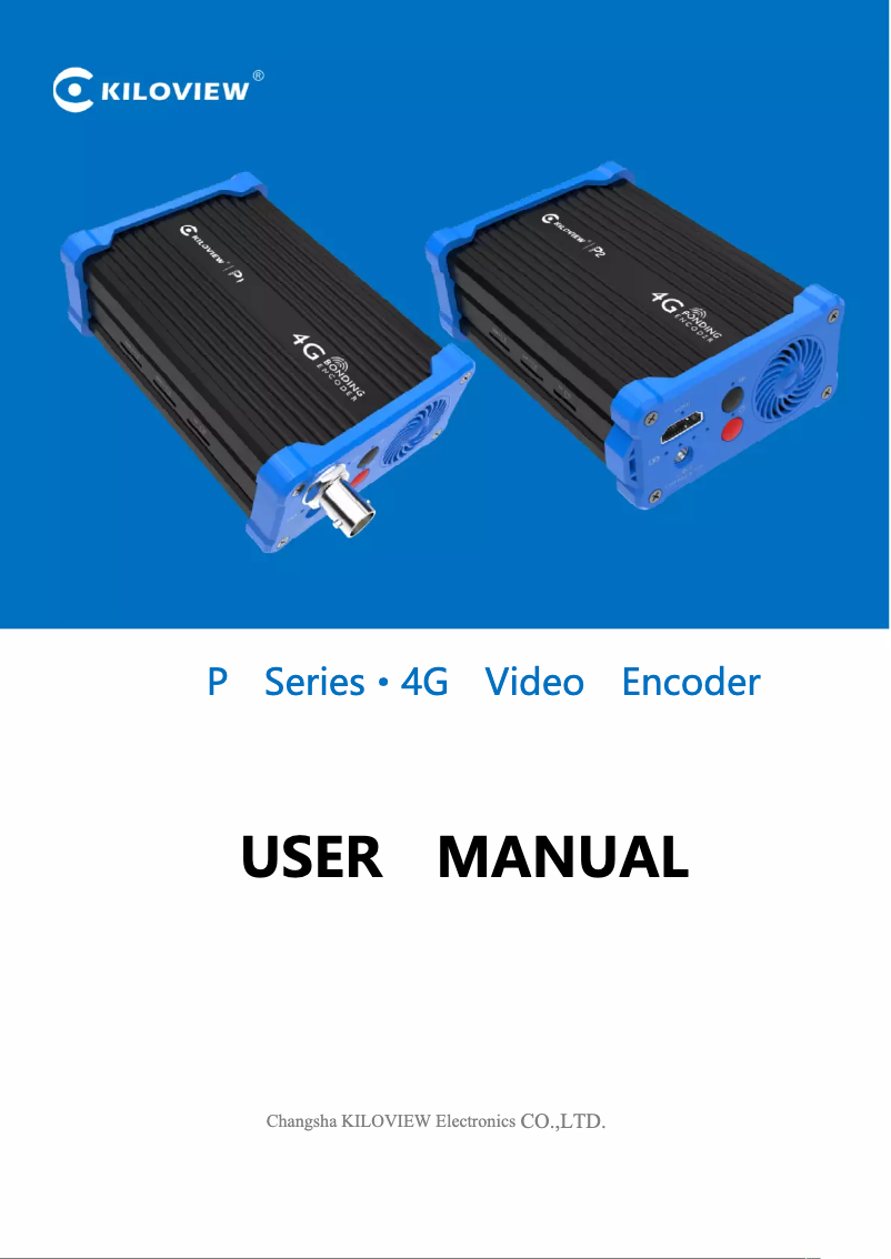 Image de la première page du manuel de l'appareil KV-P2