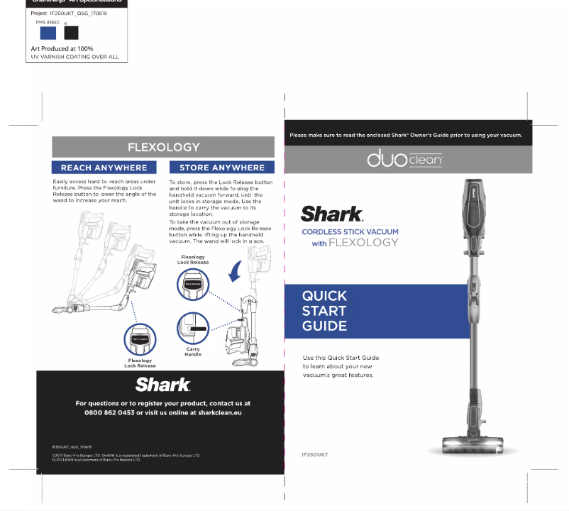 Image de la première page du manuel de l'appareil DuoClean IF250UKT