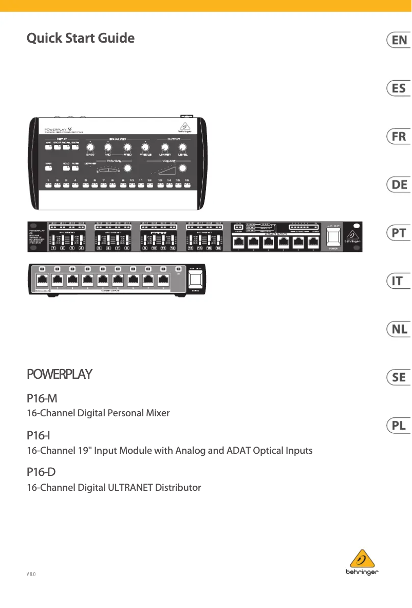 Image de la première page du manuel de l'appareil Powerplay P16-D