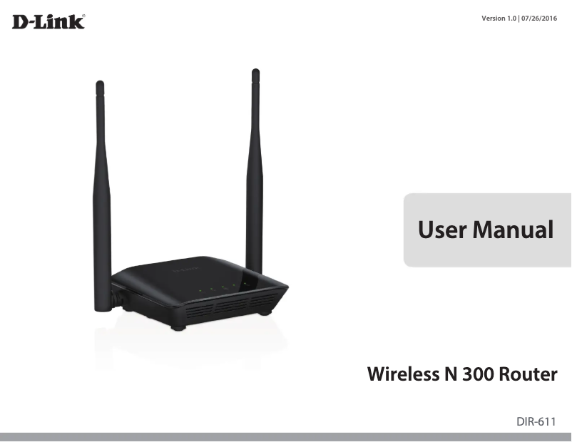 Image de la première page du manuel de l'appareil DIR-611