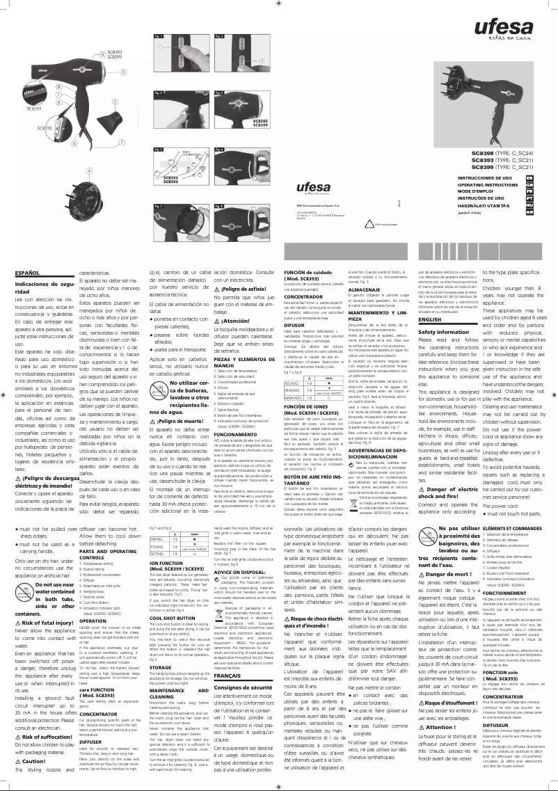 Imagen de la primera página del manual del dispositivo SC8398