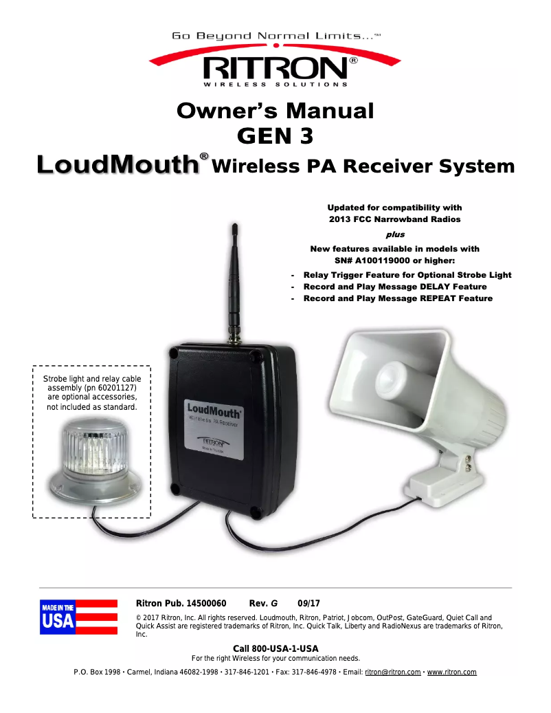 Page n°1 - Manuel utilisateur Lutron LM-V150