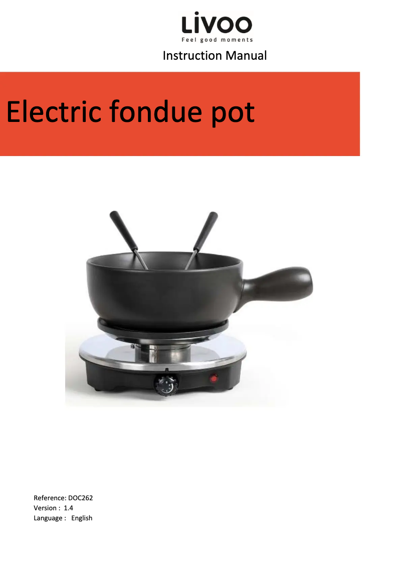 Image de la première page du manuel de l'appareil DOC262