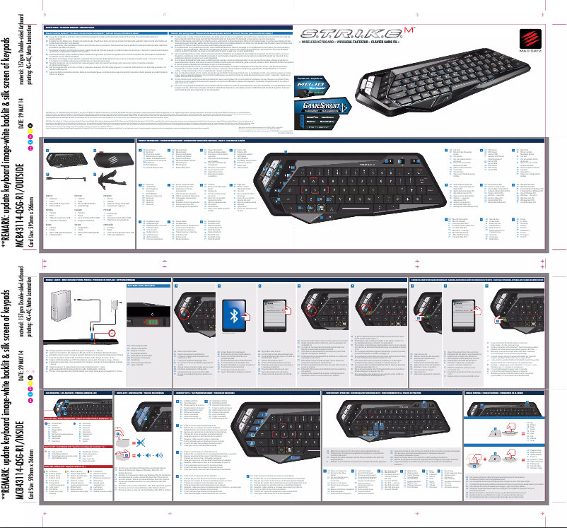 Page 1 de la notice Manuel utilisateur Mad Catz S.T.R.I.K.E. M