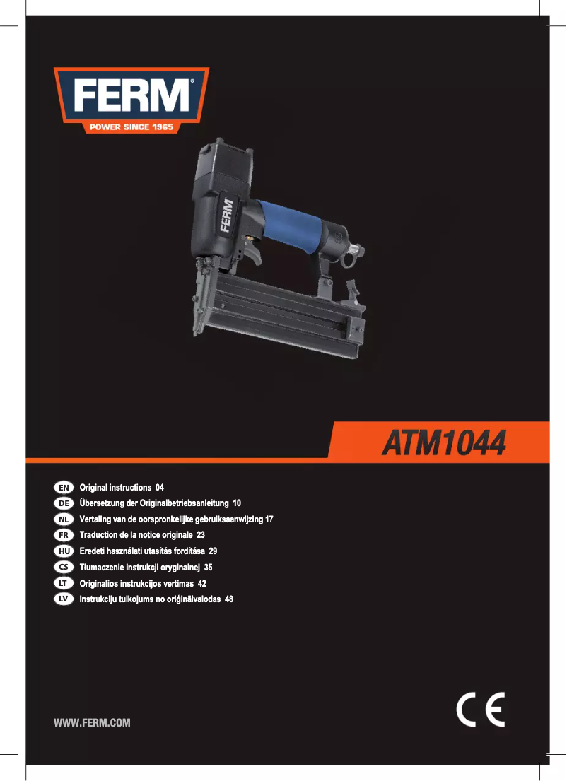 Page 1 de la notice Manuel utilisateur Ferm ATM1044
