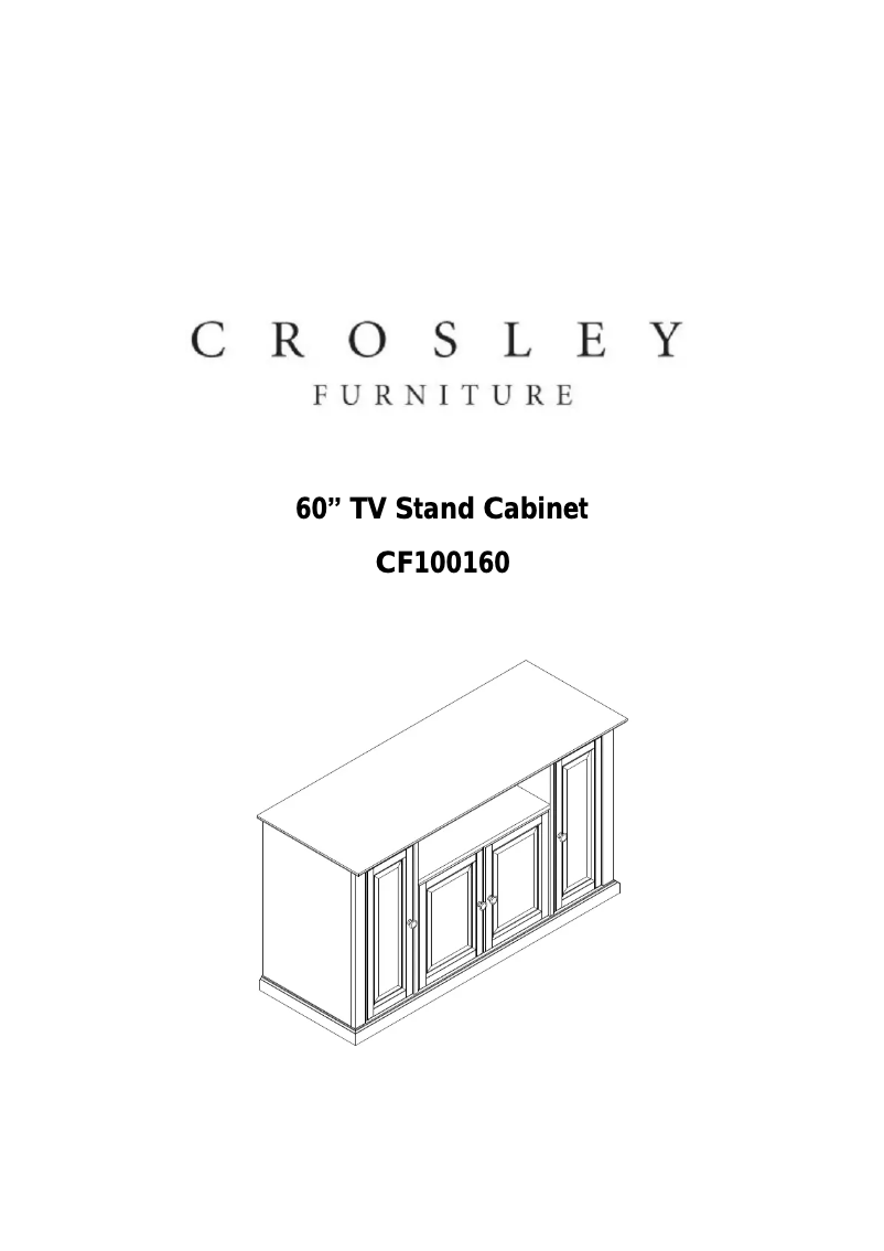 Page n°1 - Manuel utilisateur Crosley Furniture Alexandria TV Stand