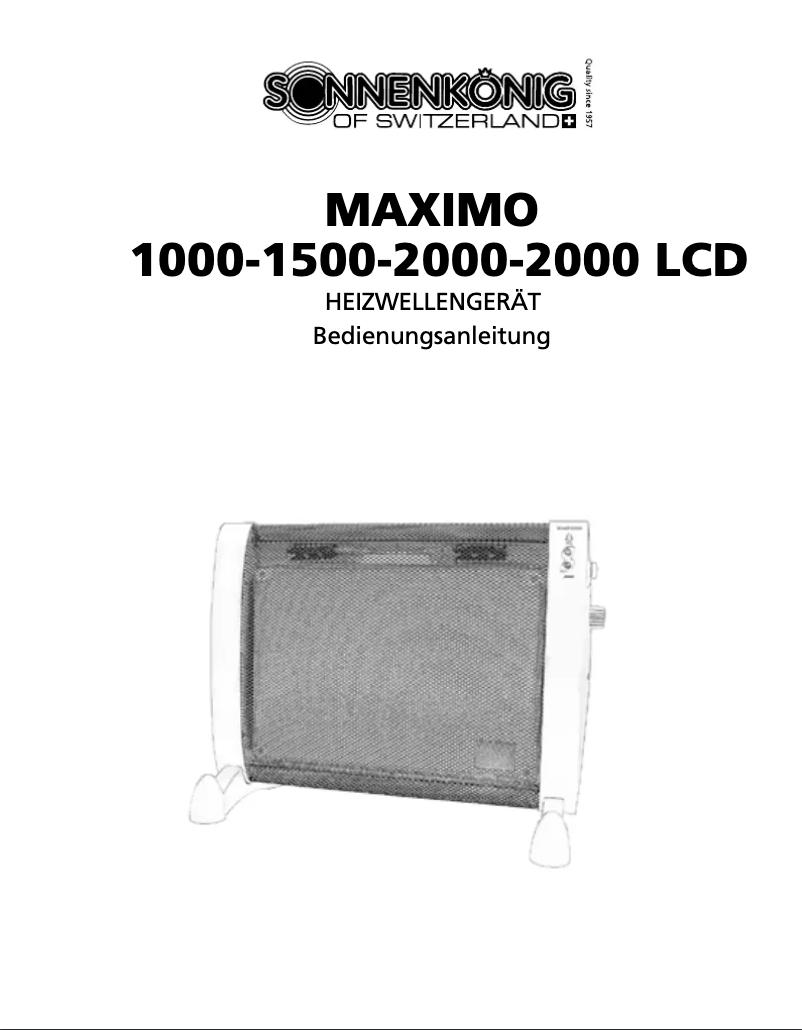 Page n°1 - Manuel utilisateur Sonnenkönig Maximo 1500
