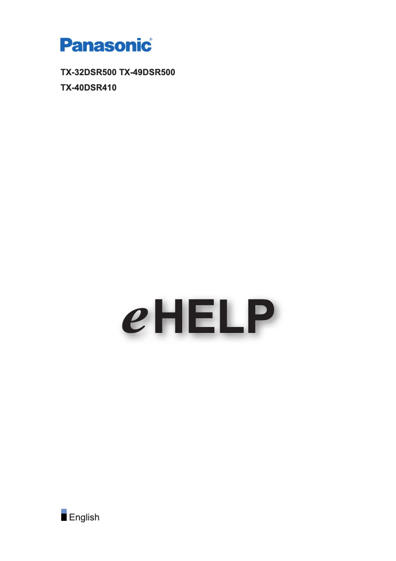 Image de la première page du manuel de l'appareil TX-40DSR410