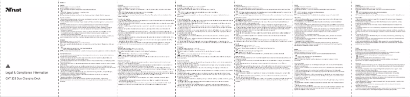 Page 1 de la notice Manuel utilisateur Trust GXT 235