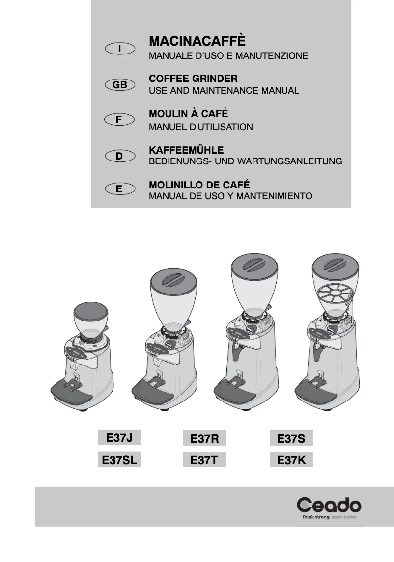 Page n°1 - Manuel utilisateur Ceado E37SL