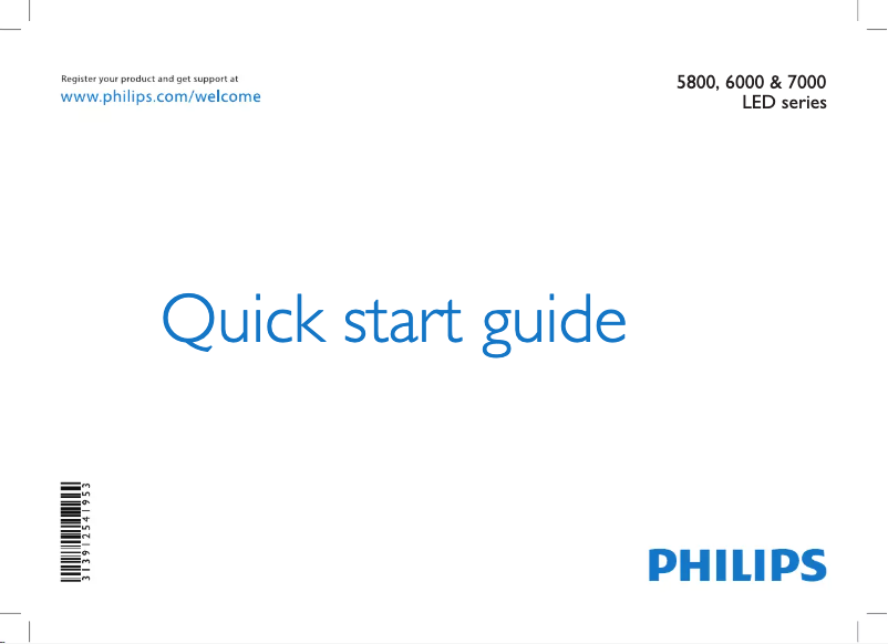 Page 1 de la notice Manuel utilisateur Philips 32PFL7606D