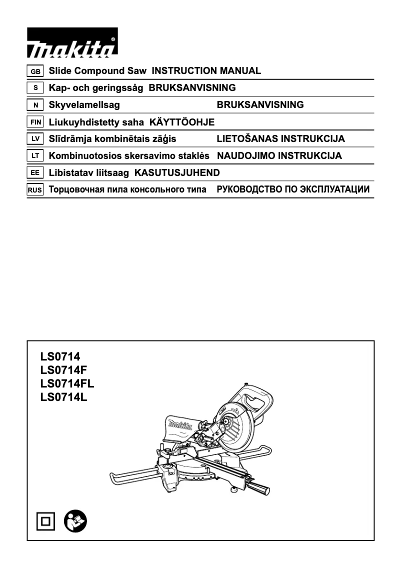 Page 1 de la notice Manuel utilisateur Makita LS0714