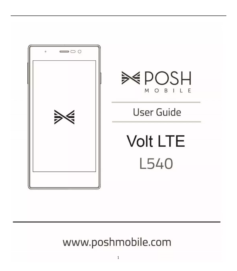 Page n°1 - Manuel utilisateur Posh Mobile Volt LTE L540