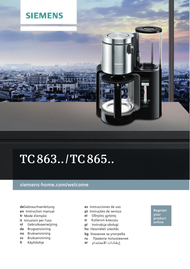 Page n°1 - Manuel utilisateur Siemens TC86505
