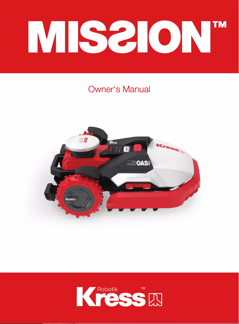 Page n°1 - Manuel utilisateur Kress Mission KR233E