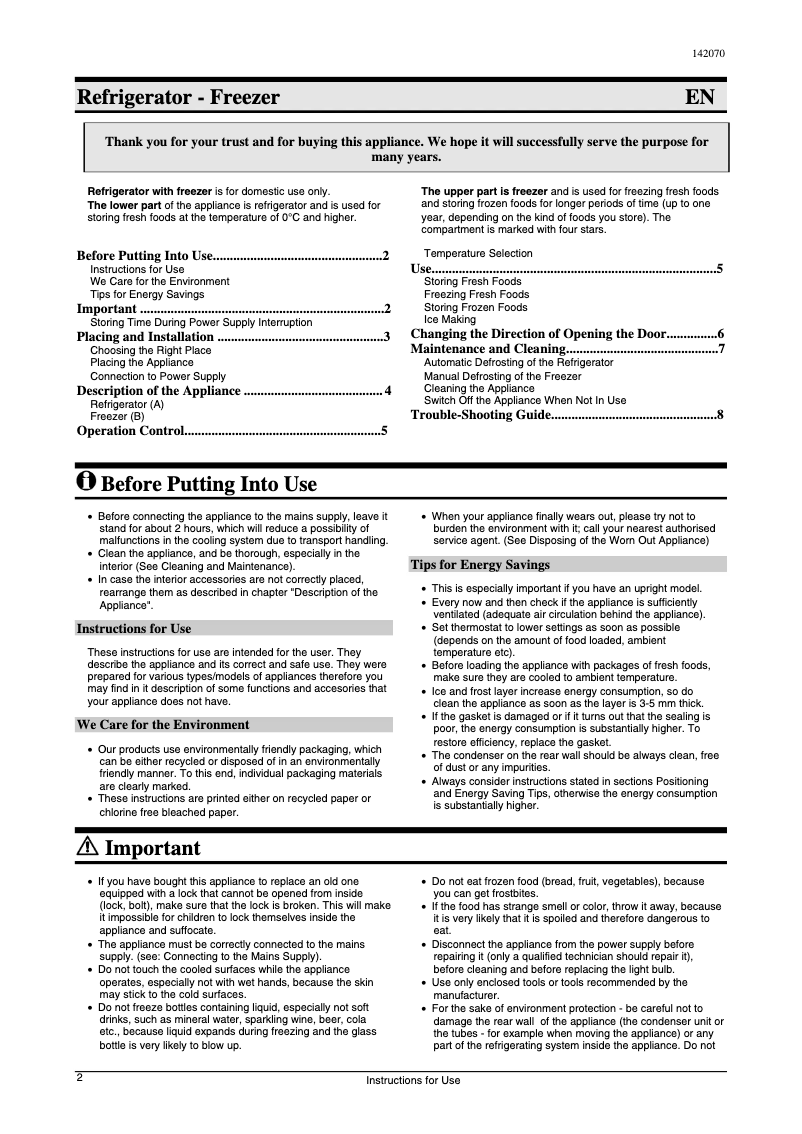 Página 1 del manual Manual de usuario Gorenje RF6325E