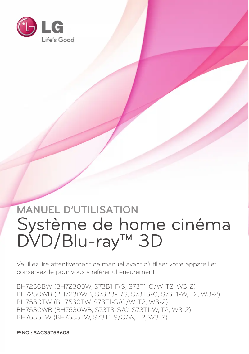 Image de la première page du manuel de l'appareil BH7535TW
