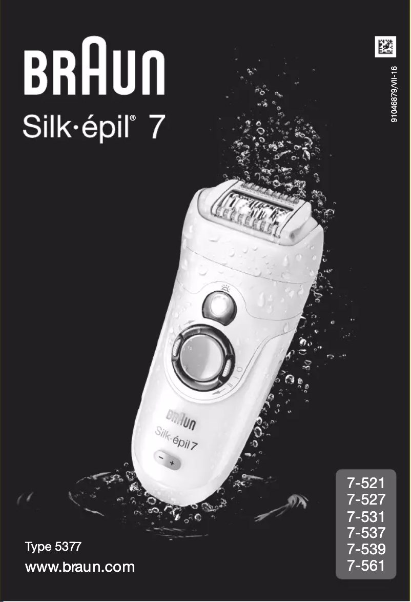 Page n°1 - Manuel utilisateur Braun Silk-épil 7 7-537