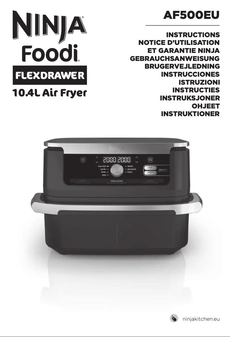 Page 1 de la notice Manuel utilisateur Ninja Foodi Flex AF500EU