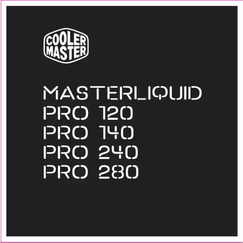 Page 1 de la notice Manuel utilisateur Cooler Master MasterLiquid Pro 280