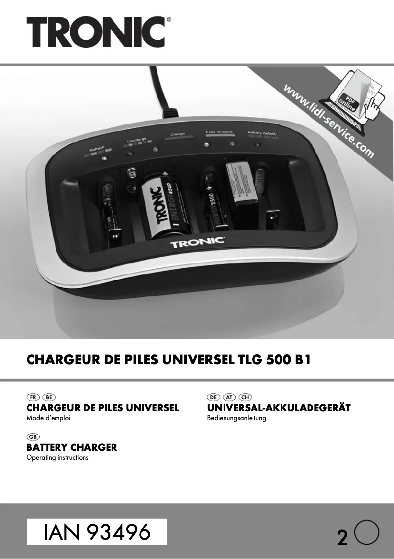 Image de la première page du manuel de l'appareil TLG 500 B1