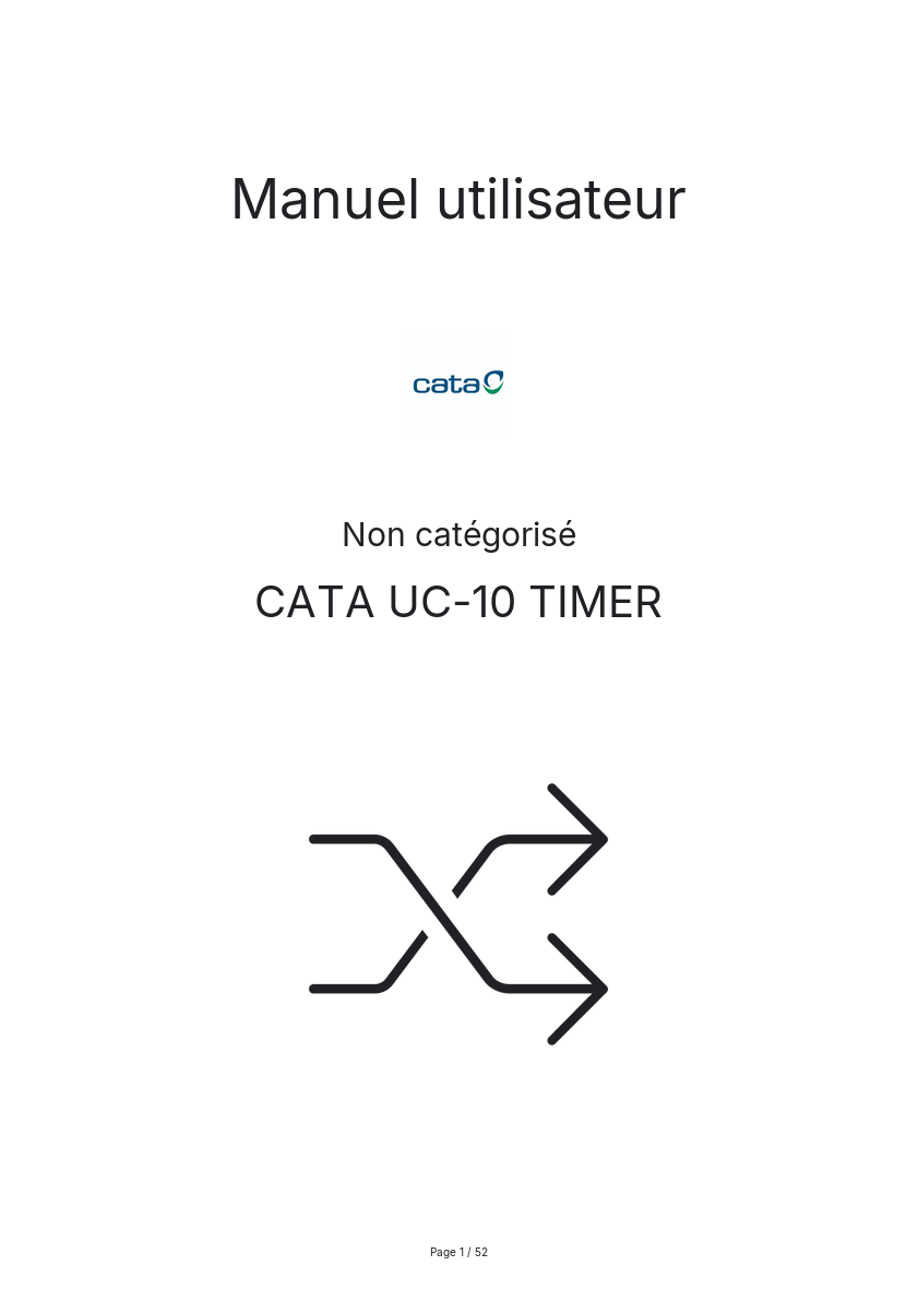 Image de la première page du manuel de l'appareil UC-10 TIMER
