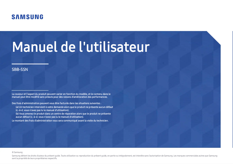 First page image of the manual for SBB-SSN