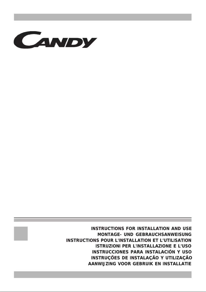 Page n°1 - Manuel utilisateur Candy CBG620X