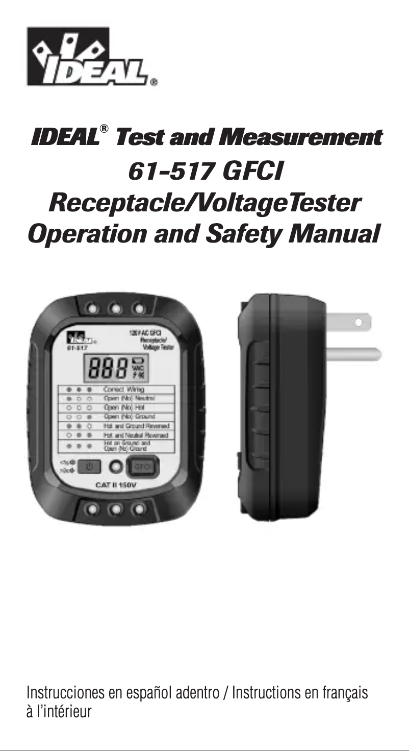 Página 1 del manual Manual de usuario Ideal 61-517 GFCI