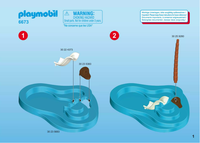 Page n°1 - Manuel utilisateur Playmobil Baby Pool with Slide