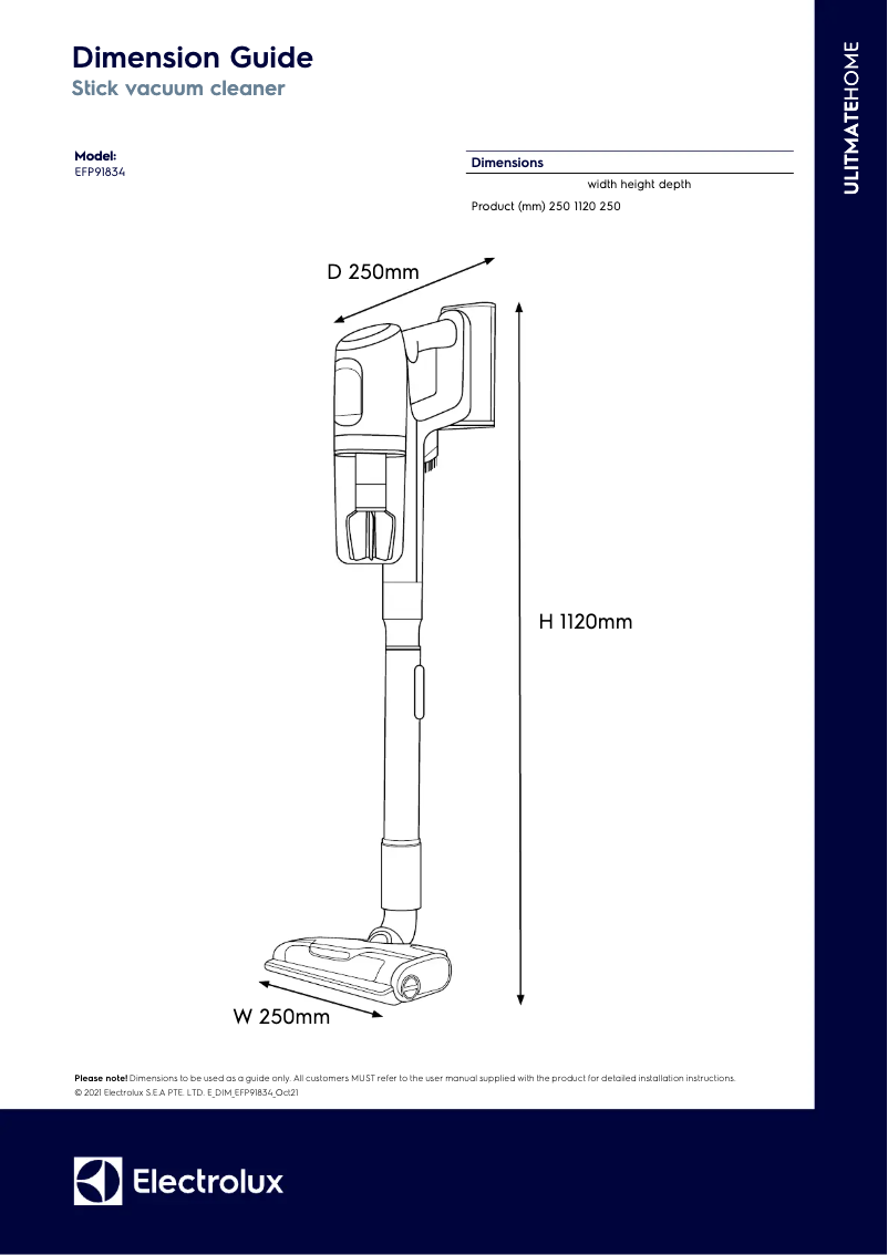Page n°1 - Manuel utilisateur Electrolux EFP91834