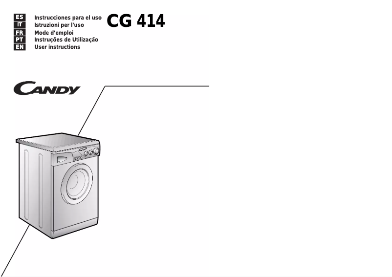 Page 1 de la notice Manuel utilisateur Candy LB CG 414