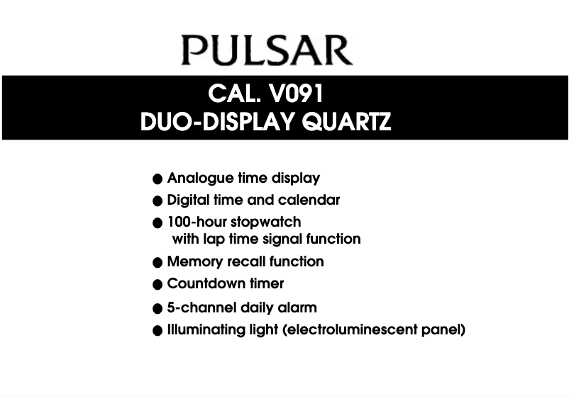 Página 1 del manual Manual de usuario Pulsar V091