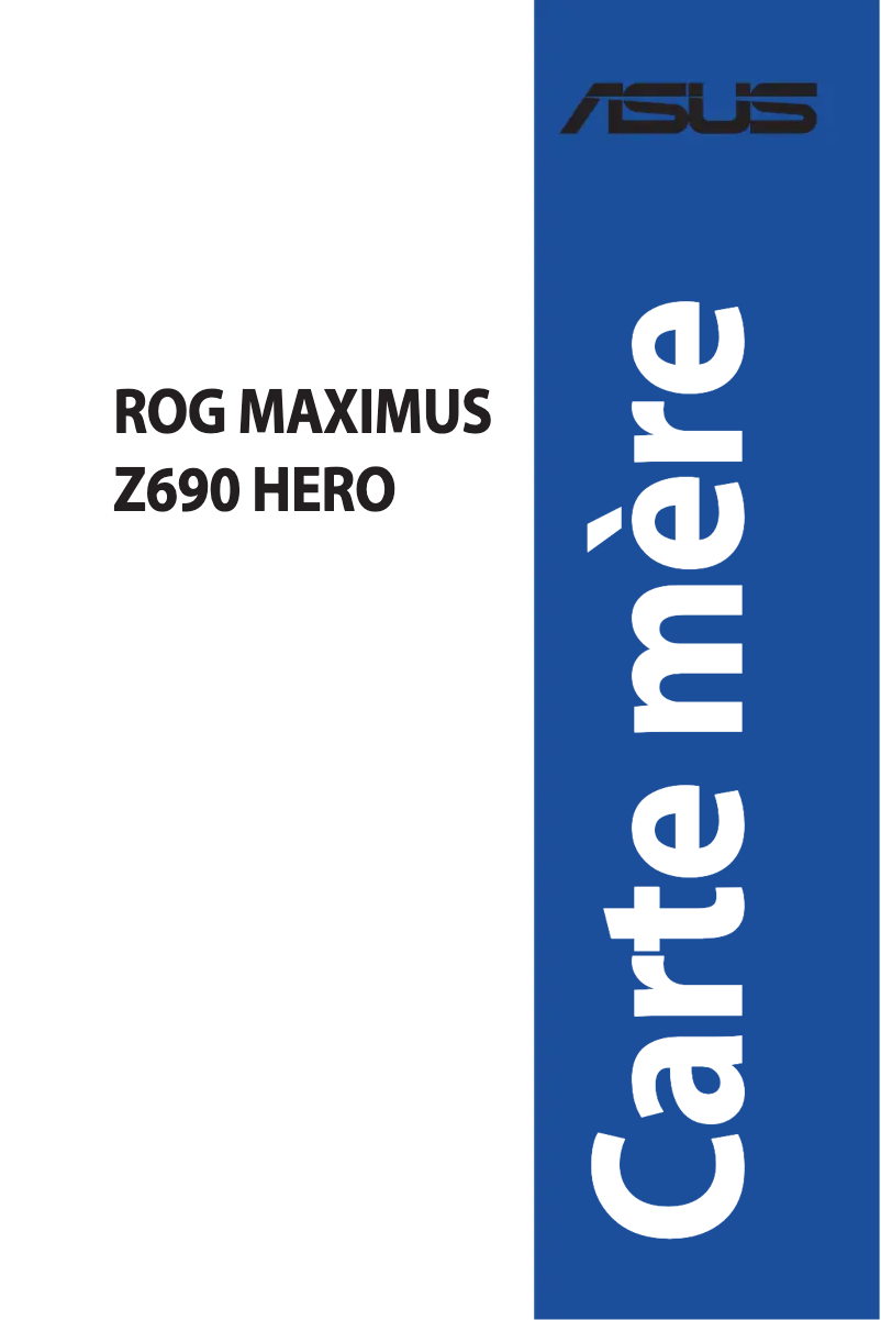 Page 1 de la notice Manuel utilisateur Asus ROG MAXIMUS Z690 HERO