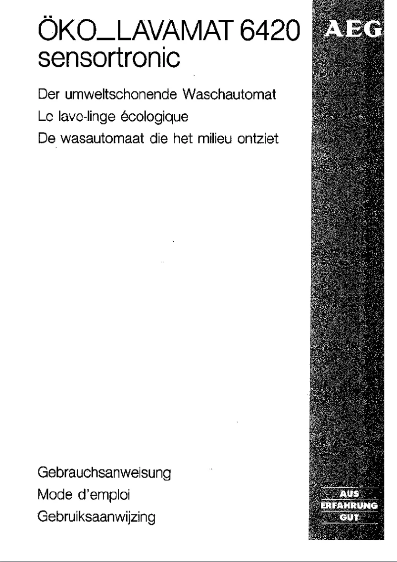 Image de la première page du manuel de l'appareil Lavamat 6420