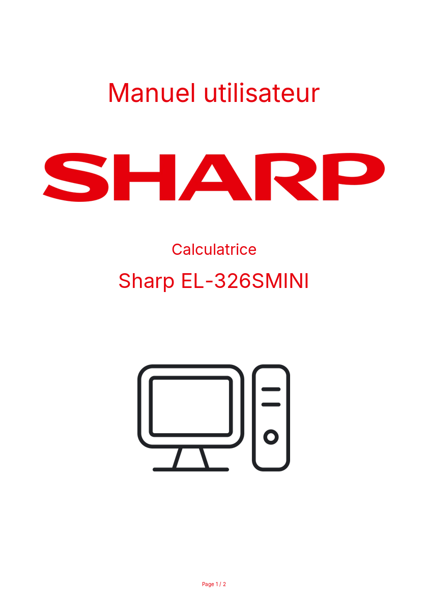 Image de la première page du manuel de l'appareil EL-326SMINI