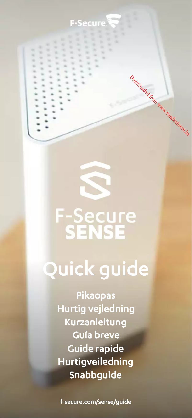 Page 1 de la notice Manuel utilisateur F-Secure Sense