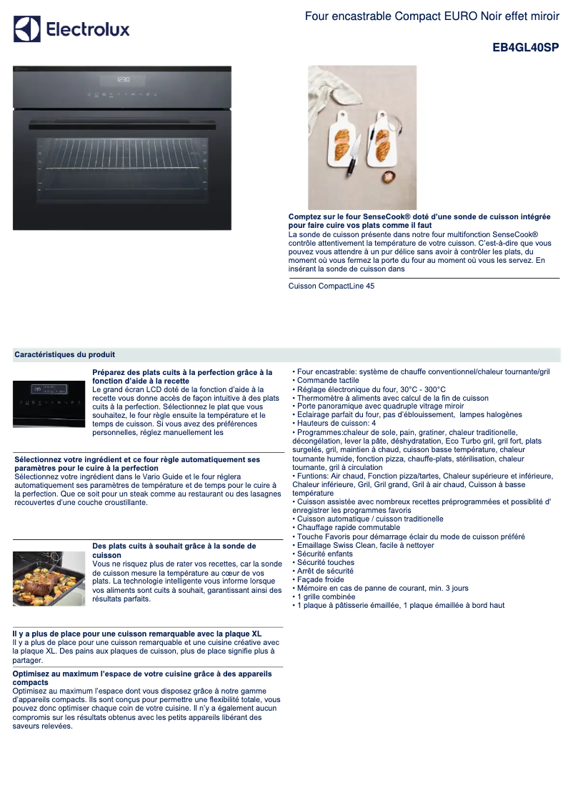 Image de la première page du manuel de l'appareil EB4GL40SP