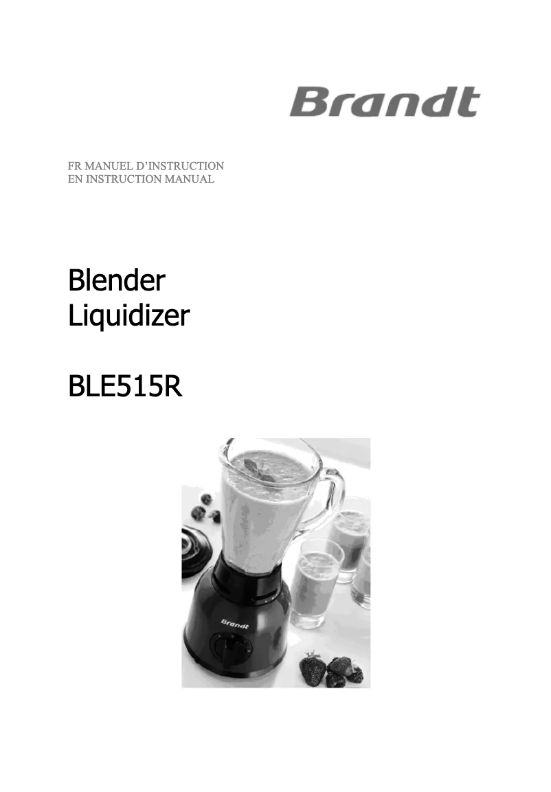 Image de la première page du manuel de l'appareil BLE515R