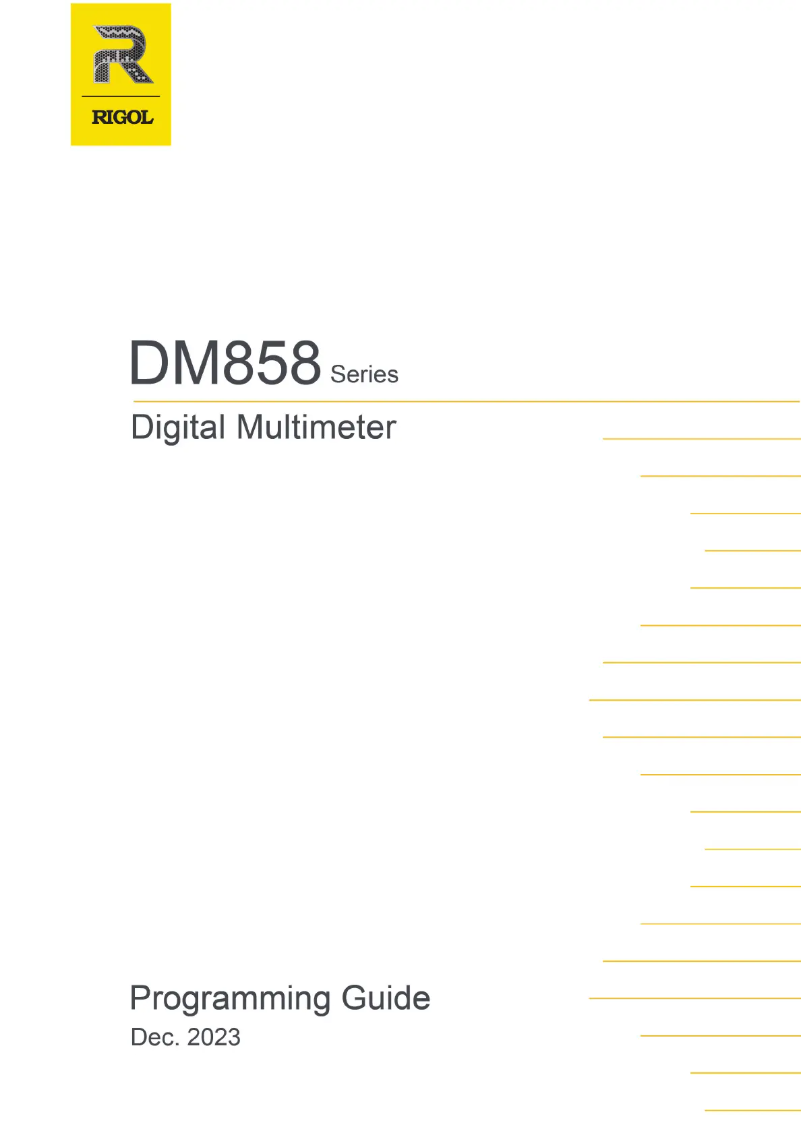 Image de la première page du manuel de l'appareil DM858