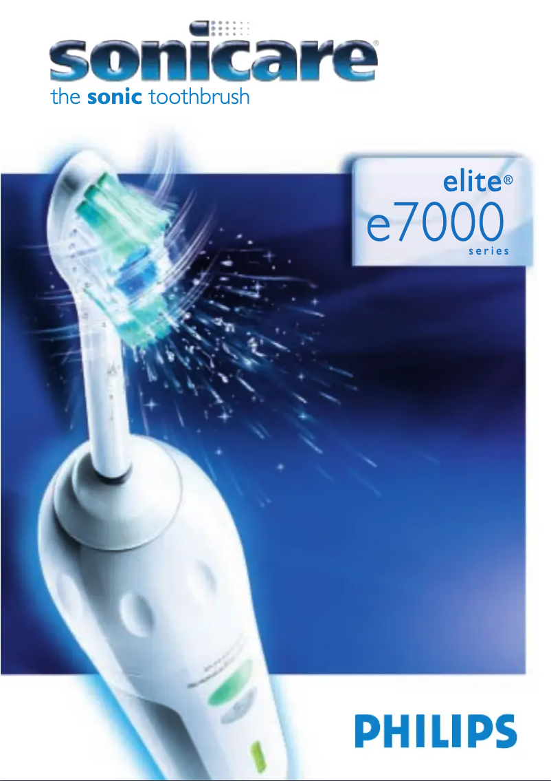 Image de la première page du manuel de l'appareil Sonicare HX7562