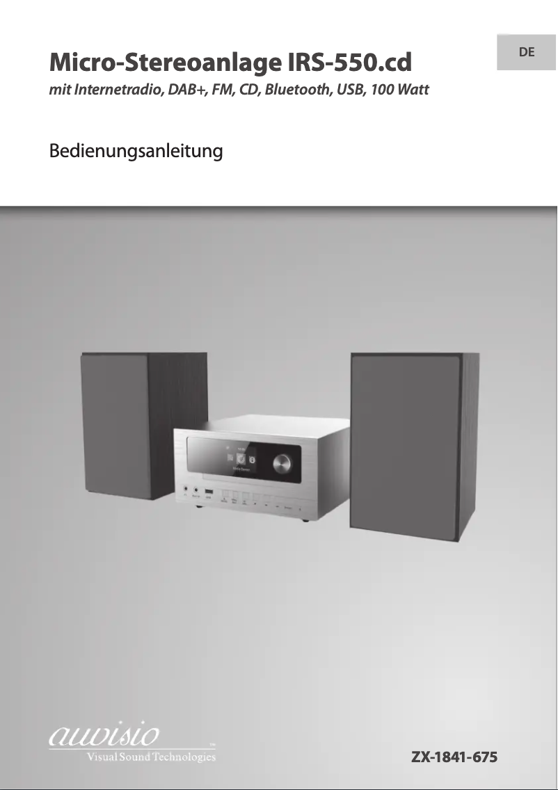 Page n°1 - Manuel utilisateur Auvisio ZX-1841