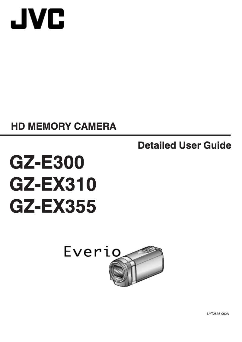Page n°1 - Manuel utilisateur JVC GZ-EX355