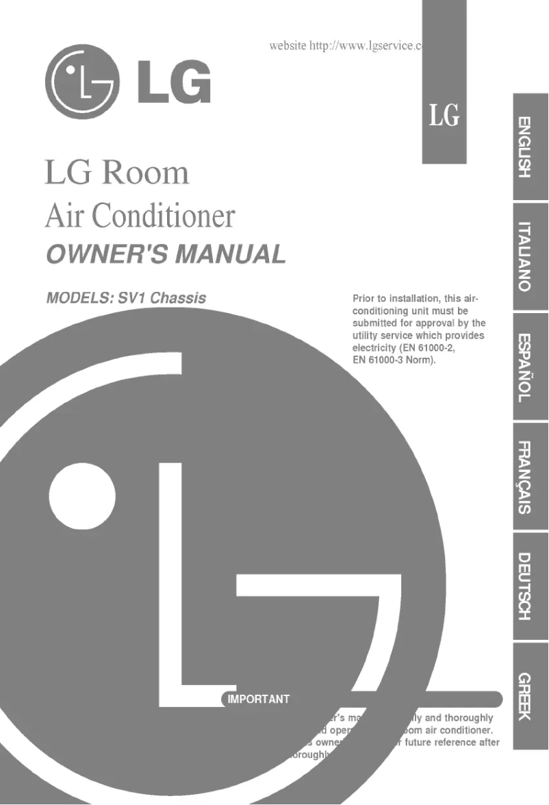 Page n°1 - Manuel utilisateur LG AS-H186VDL1