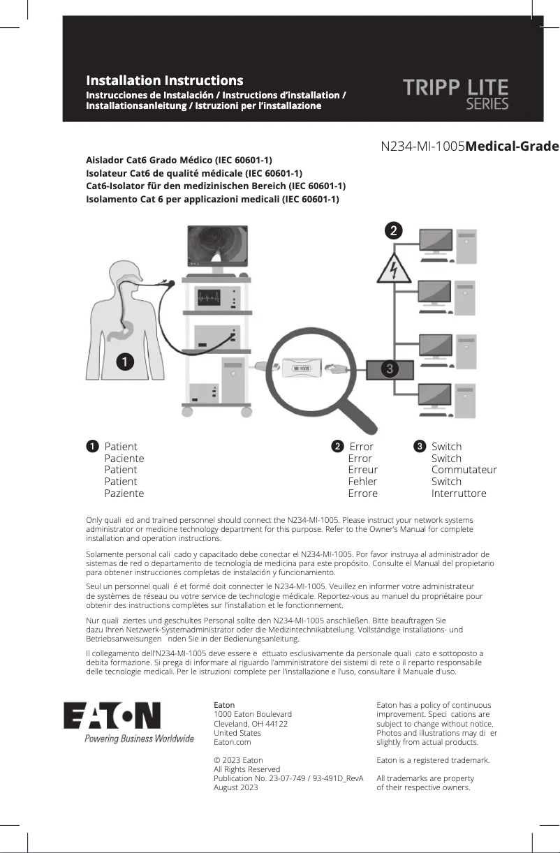 Página 1 del manual Manual de usuario Tripp Lite N234-MI-1005