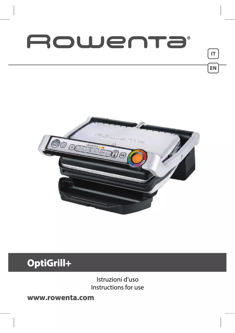 Página 1 del manual Manual de usuario Rowenta OptiGrill+ GR712D21